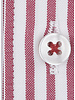 XOOS Men's coral-striped shirt with a cutaway collar (Double Twisted)