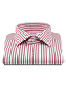 XOOS Chemise homme à rayures corail et col Cutaway (Double Retors)