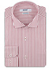 XOOS Chemise homme à rayures corail et col Cutaway (Double Retors)