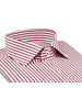 XOOS Chemise homme à rayures corail et col Cutaway (Double Retors)