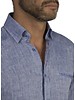 XOOS Men's fitted blue linen shirt