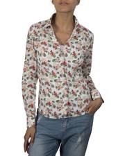 XOOS WOMEN floral and tropical printed patterned shirt coral lining