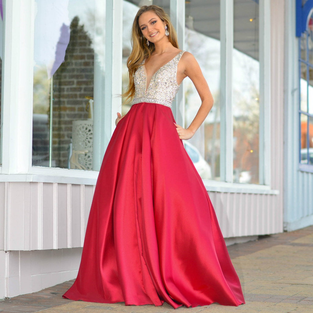 burgundy formal wear