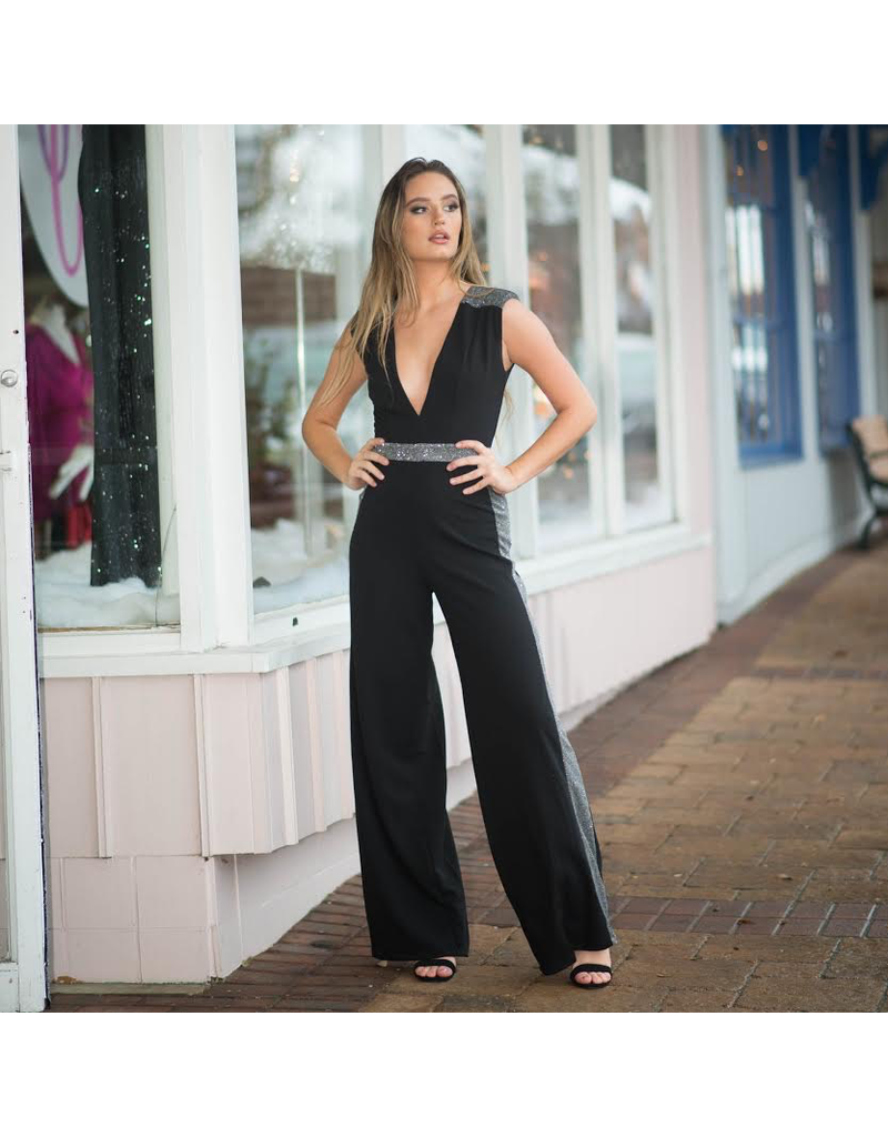black silver jumpsuit