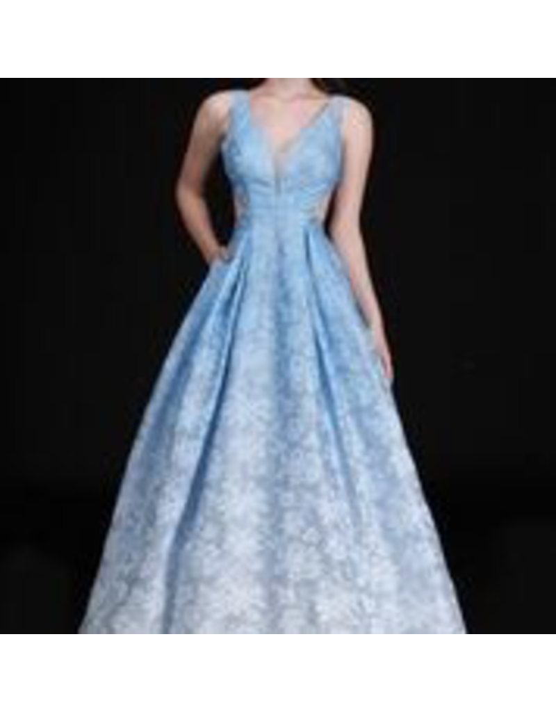 ice blue formal dress