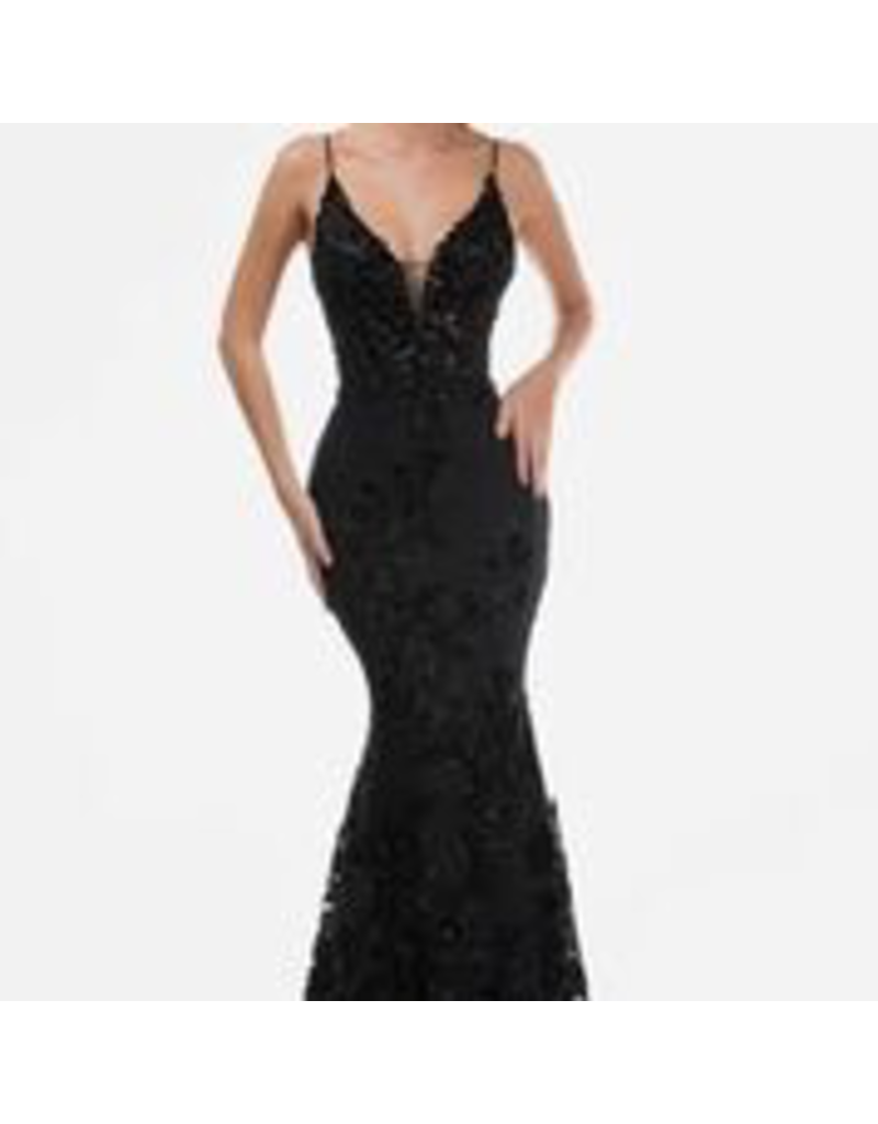 Buy > elegant black dress > in stock