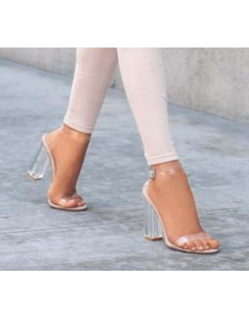clear lucite sandals