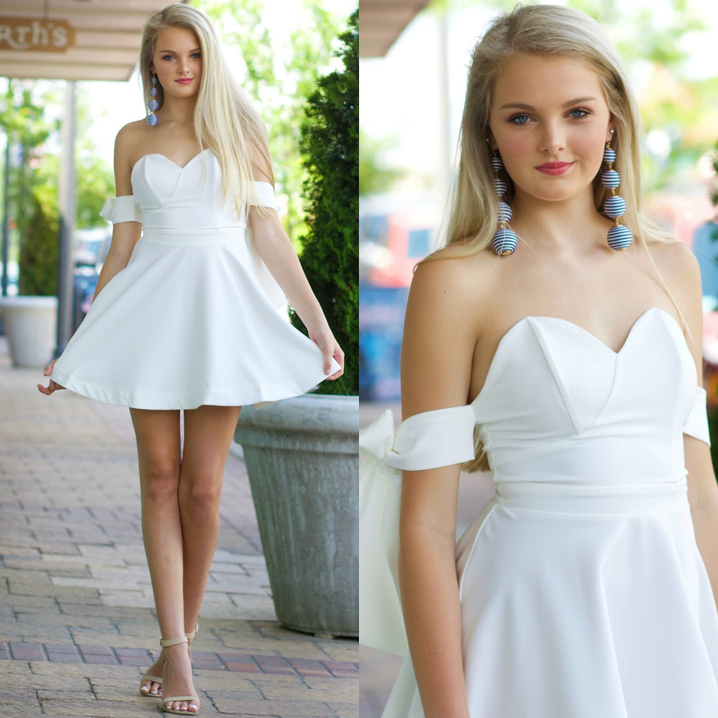 white dress that covers shoulders