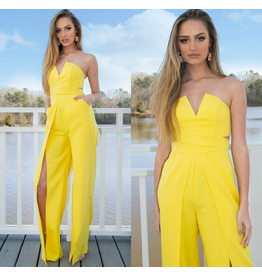 yellow jumpsuit formal