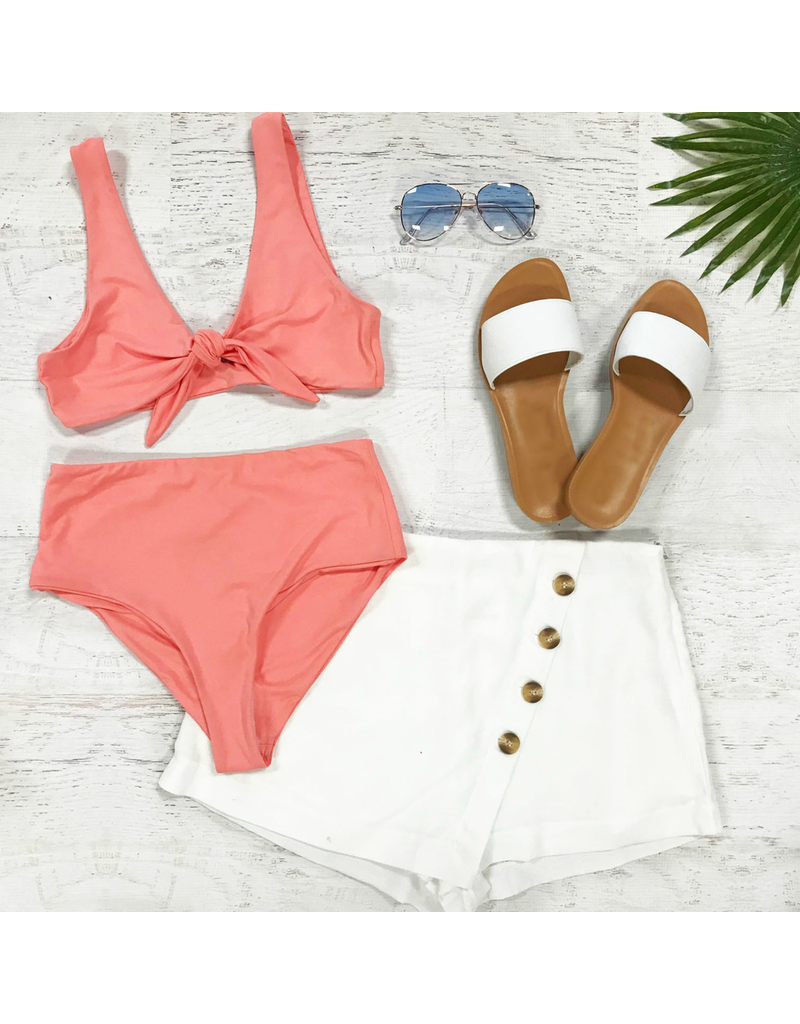 coral swim top