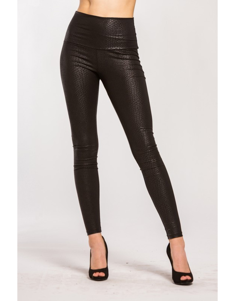 snake leather pants
