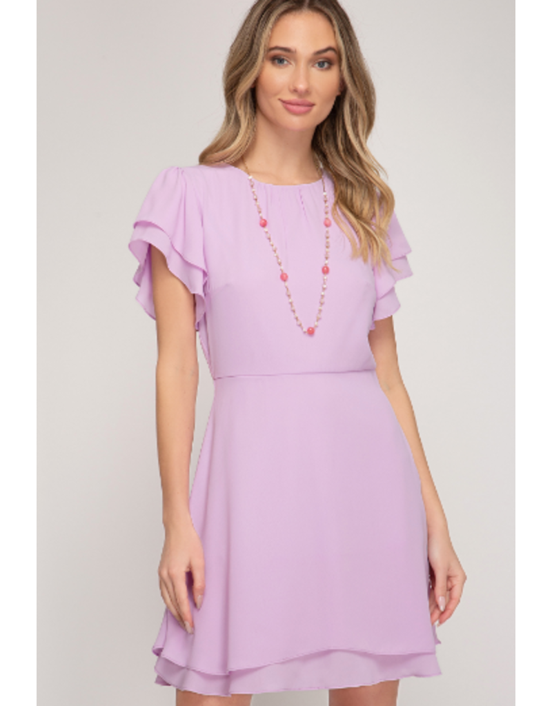 casual lavender dress