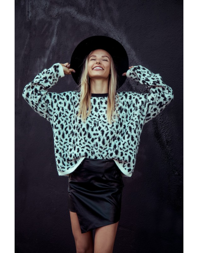white leopard sweater