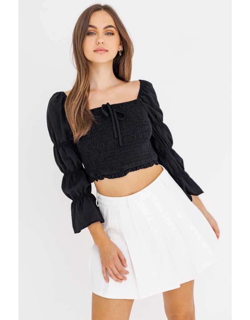 black smock top