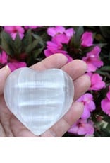 Polished Selenite Heart