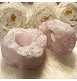 Rose Quartz Tealight Candle Holder