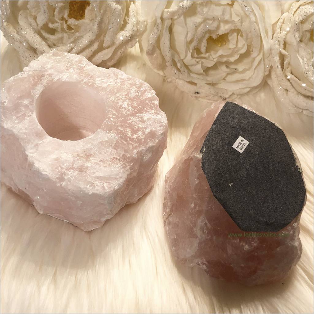 Rose Quartz Tealight Candle Holder