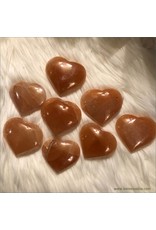 Polished Peach Selenite Heart