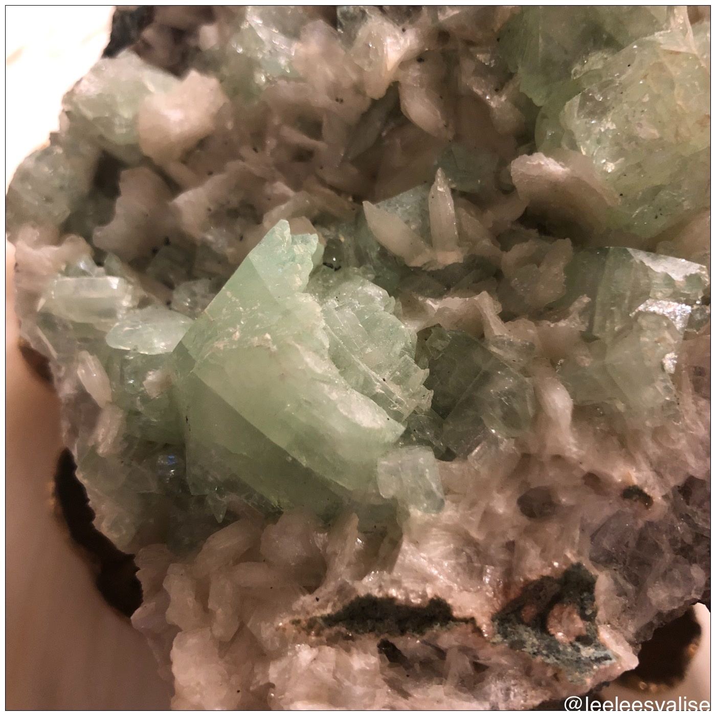 Green Apophyllite Crystal Cluster