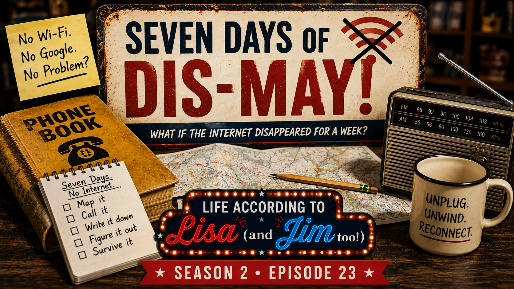 Seven Days of Dis-May, Episode 23 of Life According to Lisa and Jim too podcast