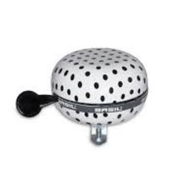 Basil Basil, Polka Dot, Clochette, 80mm, Blanc, Petits pois noirs