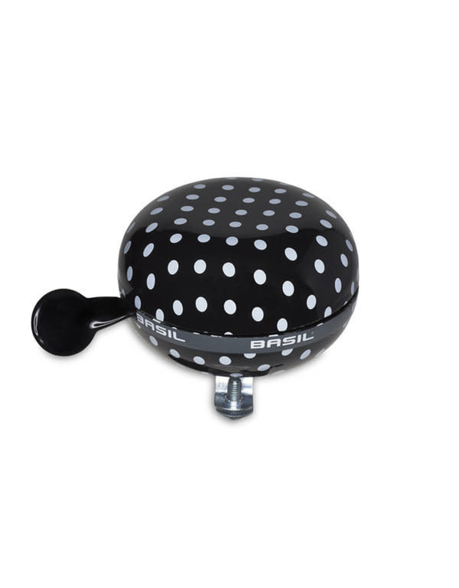 Basil Basil, Polka Dot, Clochette, 80mm, noir, Petits pois blancs