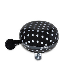 Basil Basil, Polka Dot, Clochette, 80mm, noir, Petits pois blancs