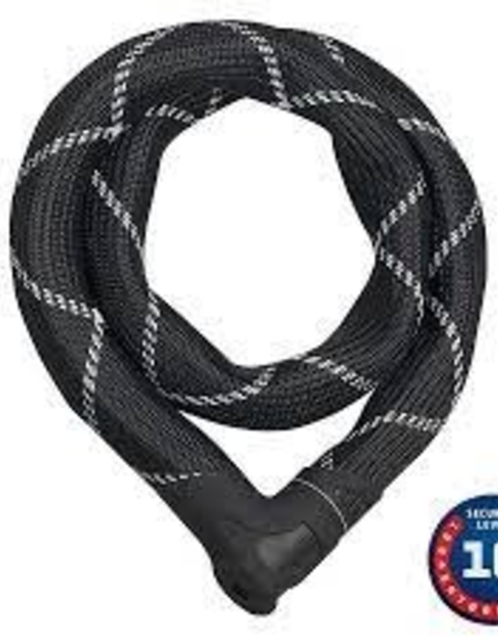 Abus, Iven Steel-O-Chain 8210, Cadenas à chaîne, Clé, 8mm, 85cm, 2.8', Noir