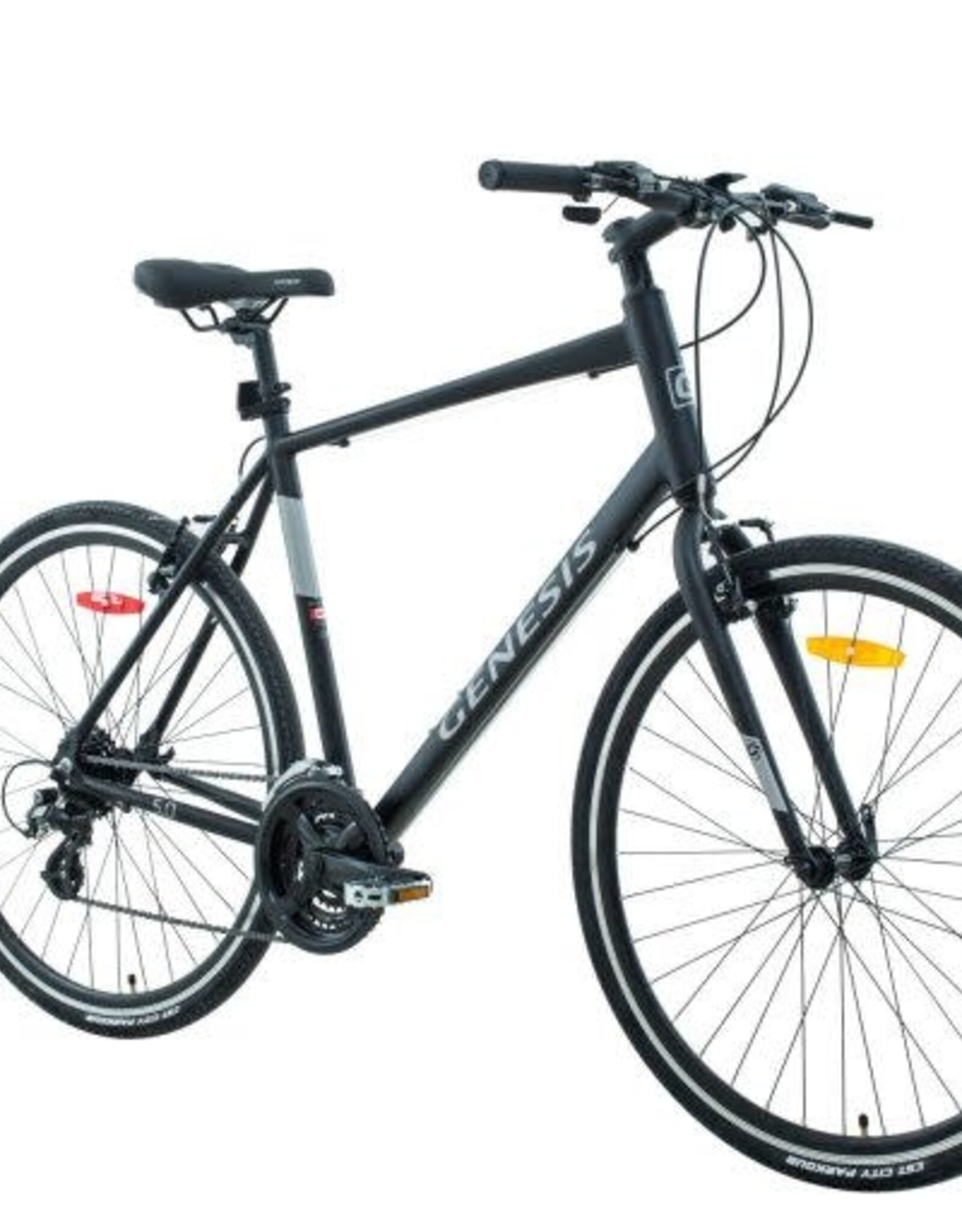 Vélo GenesisTrafik 5.0 16''-24 vitesses noir mat-gris