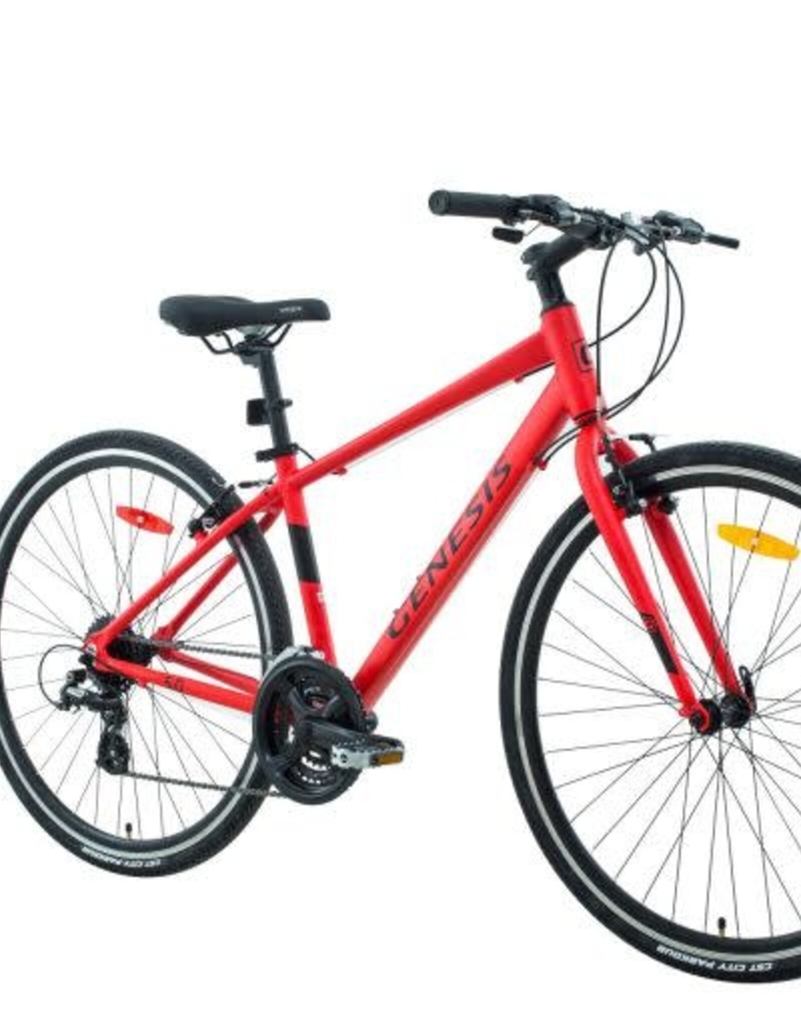 Vélo Genesis Trafik 5.0 16''-24 vitesses rouge mat-noir
