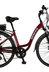 Vélo Genesis TRAFIK E-100 700c, 7 vitesses noir rouge