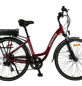 Vélo Genesis TRAFIK E-100 700c, 7 vitesses noir rouge