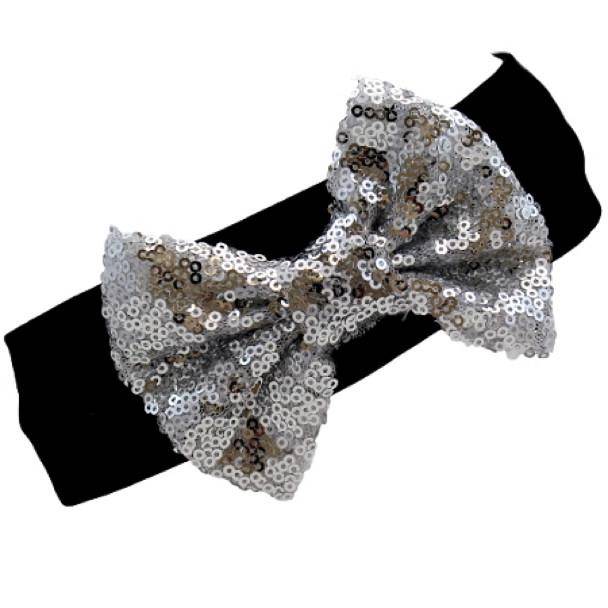 glitter bow headband