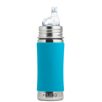Pura Stainless 11oz Sippy Bottle- Aqua