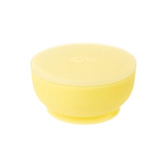 Olababy Suction Bowl with Lid- Lemon
