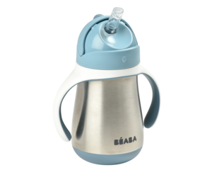 Beaba - Stainless Steel Straw Sippy Cup Charcoal