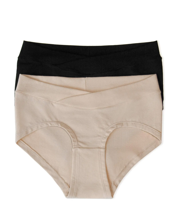 HUPOM Post Partum Underwear Women After Birth Panties Briefs Leisure Loop  Seamless Waistband Brown L