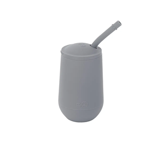 Ezpz Happy Cup + Straw System- Pewter