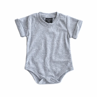 Little Bipsy LB Classic Snap Romper- Grey