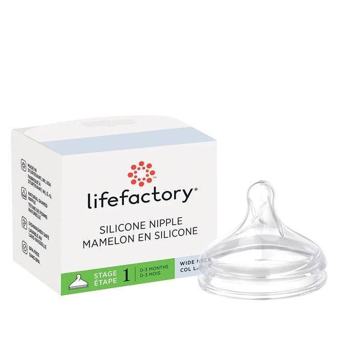 Lifefactory 8oz Stainless Steel Baby Bottle with Pivot Straw Cap Grey