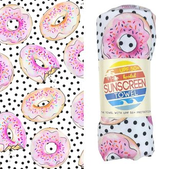 Luv Bug Sunscreen Towel with Hood- Donuts