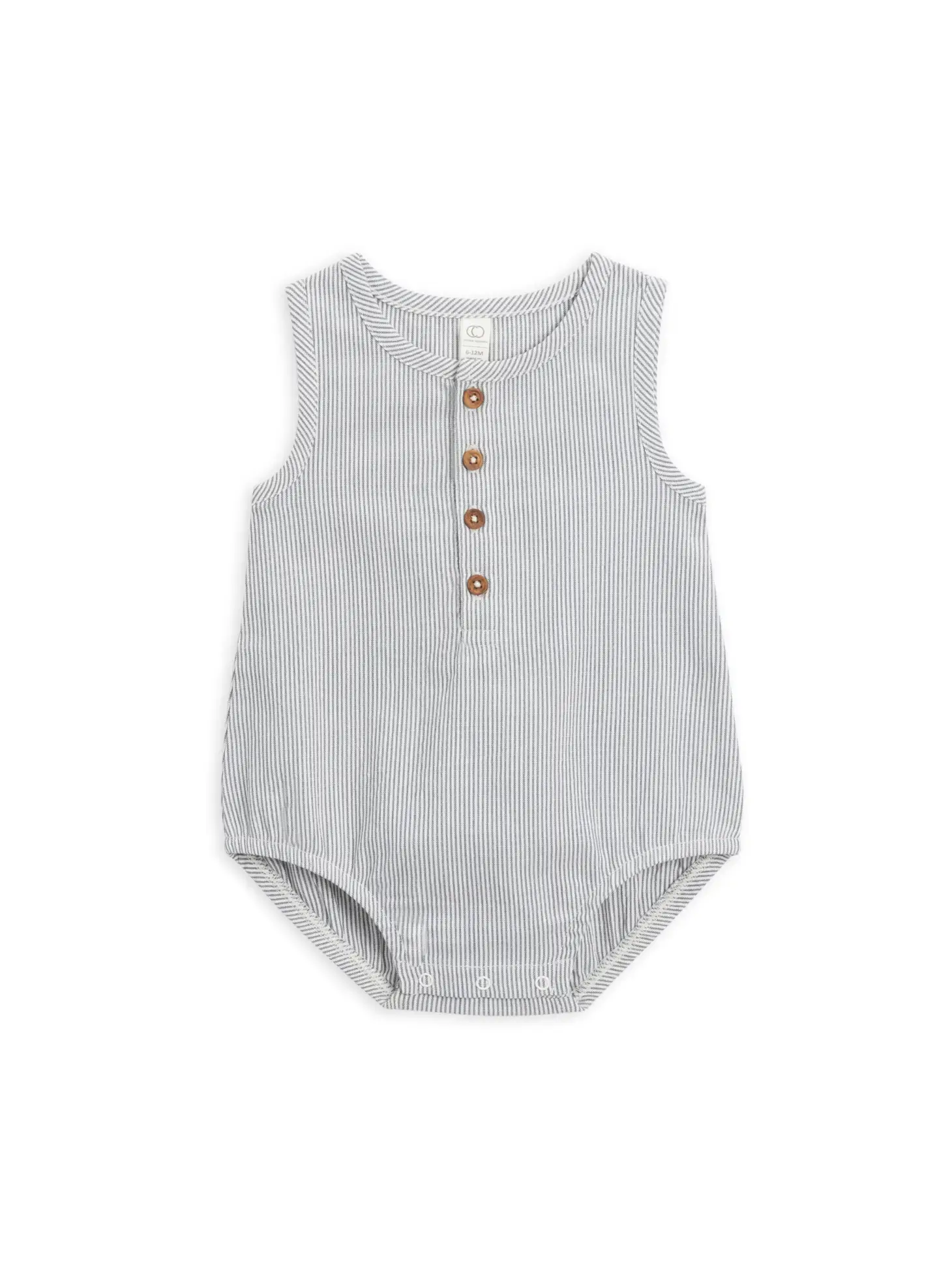 Wren Seersucker Bubble Romper- Shore Stripe