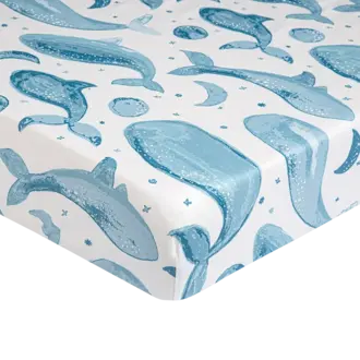 Crane Baby Crib Sheet- Caspian/Whale Crane Baby Crib Sheet- Caspian/Whale
