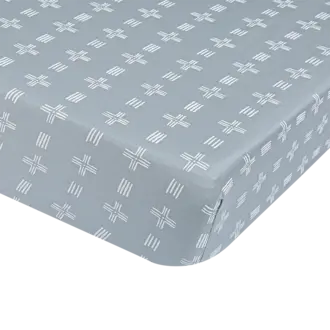 Crane Baby Crib Sheet- Ezra/River Dash