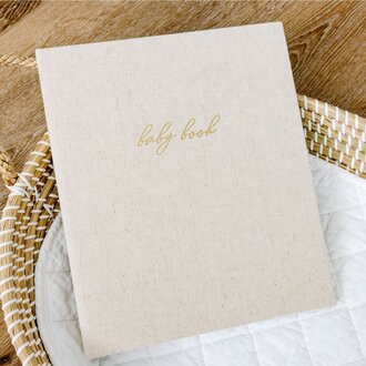 Love+Wild Baby Memory Book and Keepsake Box- Sand