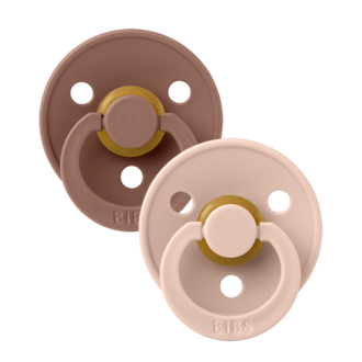 Bibs BIBS Pacifier Colour 2 Pack- Woodchuck/Blush