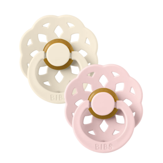 Bibs BIBS Pacifier Boheme 2 Pack- Ivory/Blossom
