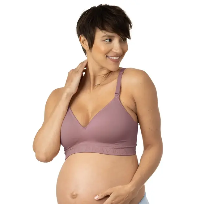 Supersoft Crossover Seamless Maternity & Nursing Sleep Bra - Blue – Mums  and Bumps