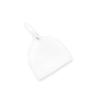 Colored Organics Knotted Hat- White