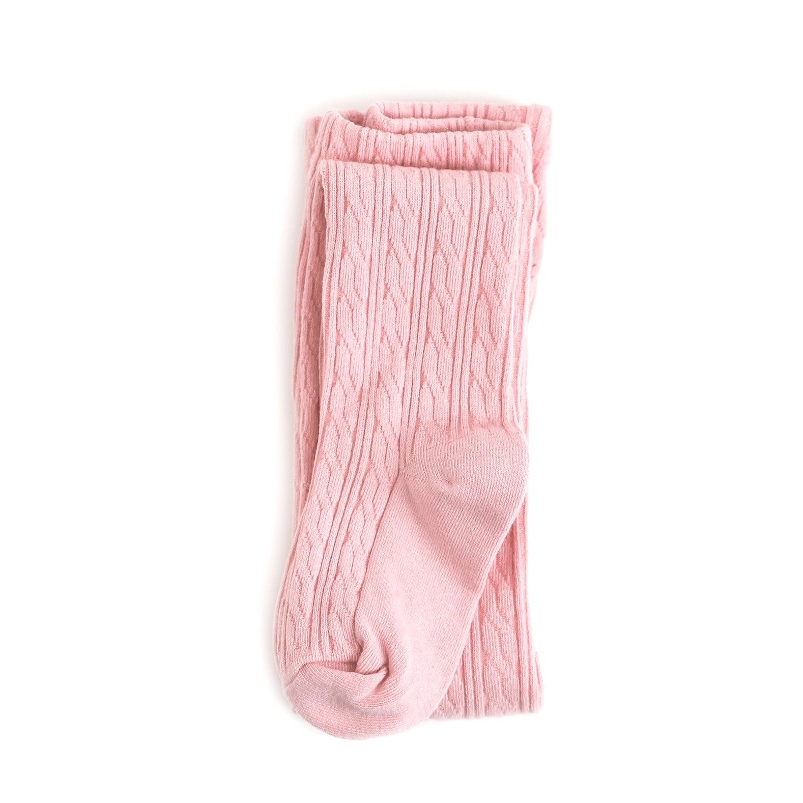 Cable Knit Tights- Quartz Pink